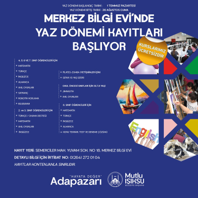 Adapazarı´nda Eğitim ve Eğlence Bir Arada
