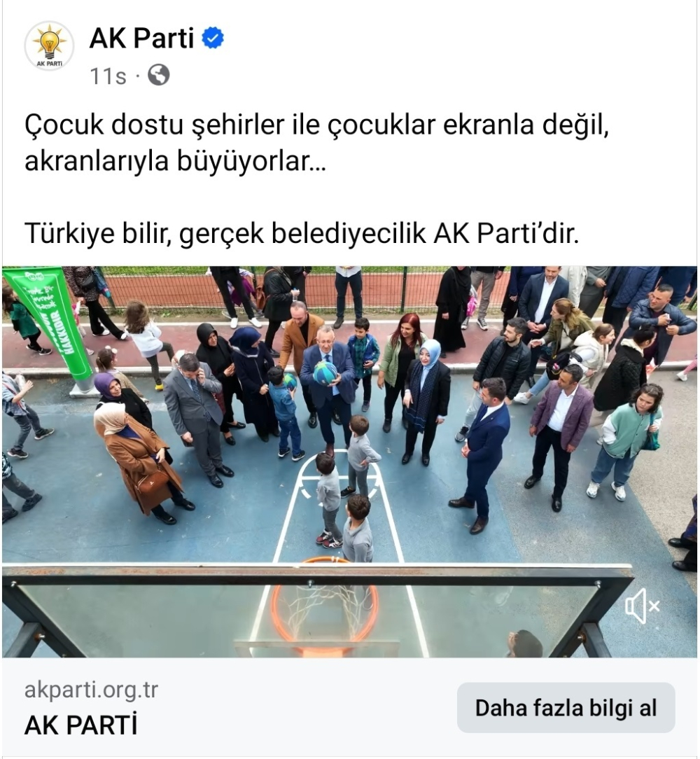 Çocuk Hakları Projeleri AK Parti Resmi Hesabında