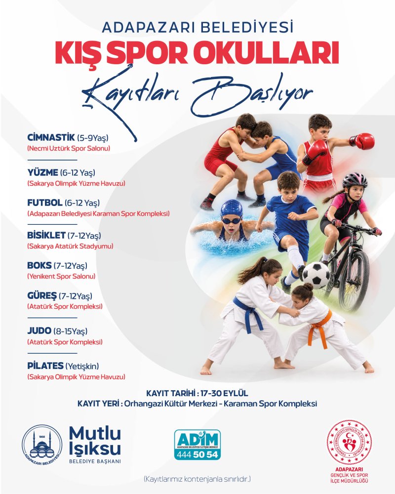  Kış Spor Okullarında Kayıtlar Başlıyor