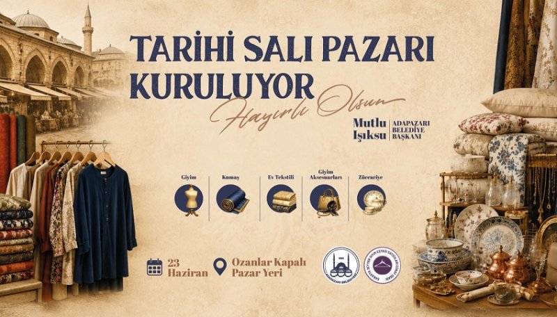 Tarihi Salı Pazarı, Ozanlar’da Yeniden Kuruluyor